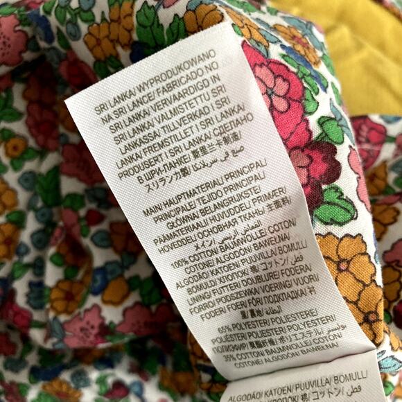 Mini Boden Corduroy Twirl Skirt - Floral Lined - Mustard Yellow - 5-6 - Picture 7 of 7